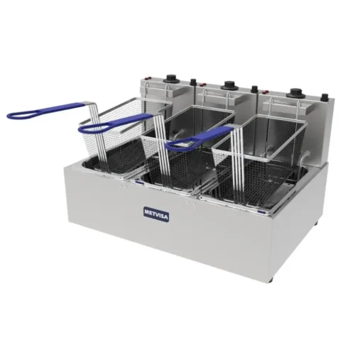 Fritadeira Elétrica 3 Cubas 9L - Metvisa