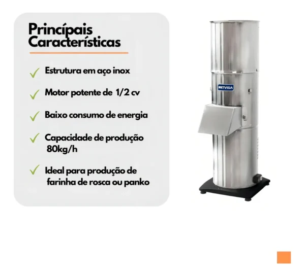 D_NQ_NP_2X_610151-MLU77743768440_072024-F Moinho De Pão Labirinto 80kg - Metvisa