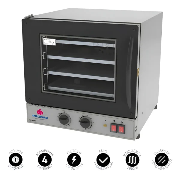 D_NQ_NP_2X_872148-MLA95352718709_102025-F Forno Turbo Elétrico PRP-004 G2 39L Preto - Progás