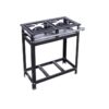 Fogão industrial 02 bocas alta pressão 30X30 Cristal Aço 51017