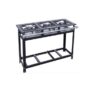 Fogão industrial 03 bocas baixa pressão QD/QS 30X30 Cristal Aço 51415