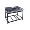 Fogão industrial 04 bocas baixa pressão com CHAPA QD/QS 30X30 Cristal Aço 51417