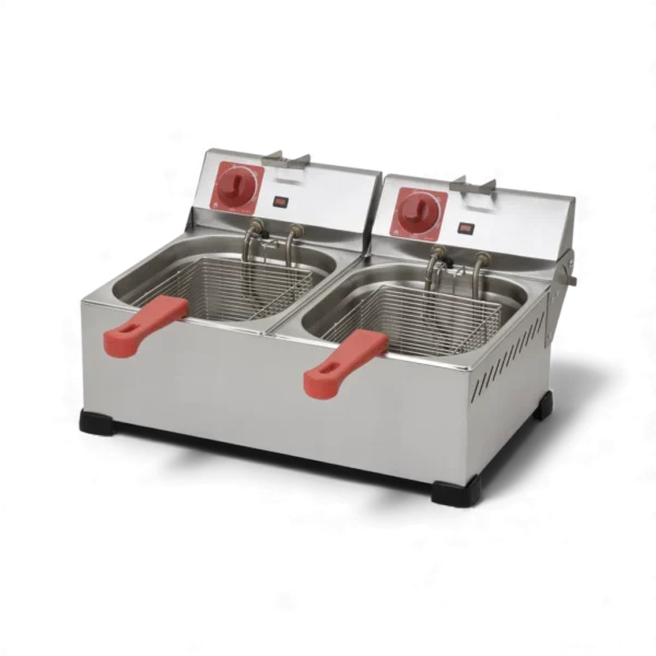 Fritadeira Elétrica 2 Cubas Inox 6l cada 3kw 220v Marchesoni FT.1.622.ST